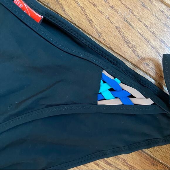 EUC MED Red Carter $200 Dream Weaver Black 2pc Bikini Top & Bottom - Picture 6 of 16